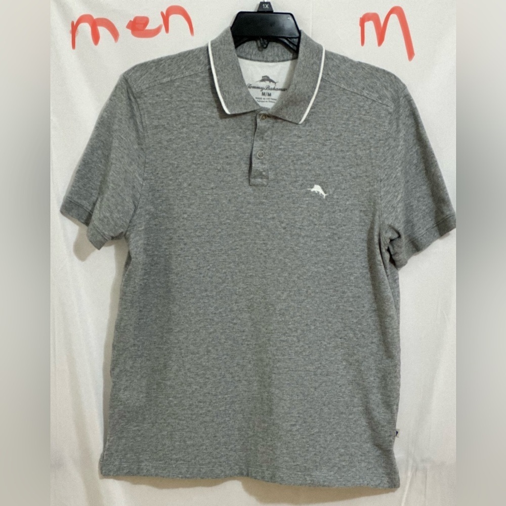 MENS GREYISH WHITE 💯% COTTON TOMMY BAHAMA POLO